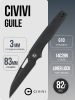 Нож CIVIVI Guile, Black Stonewashed, 14C28N, G10 Black Handle, C24062B-1